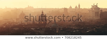 Stock fotó: Skyline Of Rome At Sunset