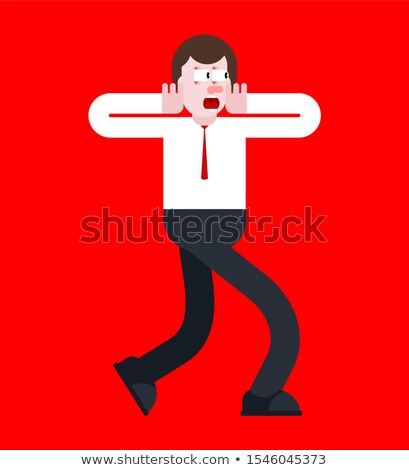 Zdjęcia stock: Shock Guy Panic Man Mental Jolt And Fear