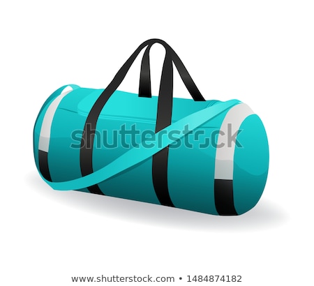 Turquoise Sport Bag For Sportswear And Equipment Icon Isolated Zdjęcia stock © MarySan