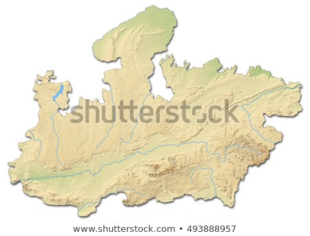 Map Of India Madhya Pradesh Highlighted Foto stock © Schwabenblitz