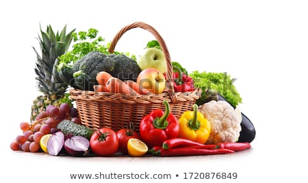 Stock foto: Fruits And Vegetables In Basket