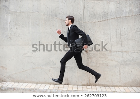 Stock photo: Business Man Running Side