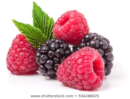 Stockfoto: Fresh Raspberries And Blackberries