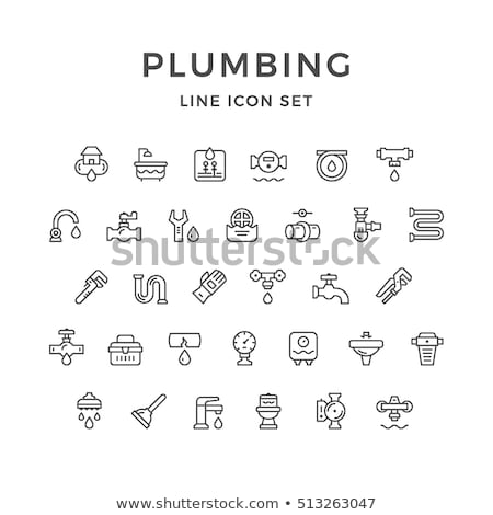 Foto stock: Plumbing Icons Set