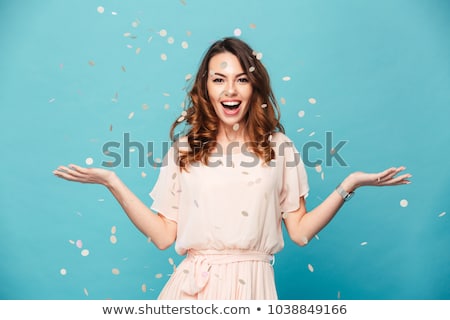 Stok fotoğraf: Happy Young Woman Celebrating Christmas