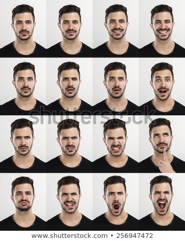 Stock photo: Multiple Image Of Man With Different Expressions