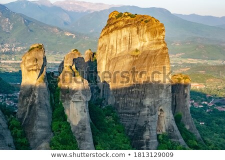 Сток-фото: Impressive Roussanou Monastery In The Morning Light Meteora Central Greece