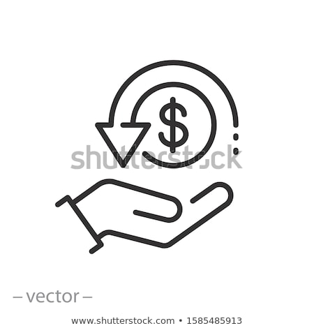 Foto stock: Cash Back Icon Symbol Is Return Of Money Sign Of A Refund Of D