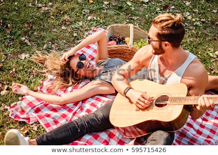 Stock fotó: Couples Playing Guitar