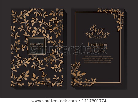 ストックフォト: Beautiful Wedding Card Design With Flower Elements