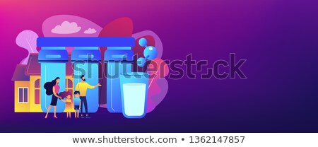 Foto stock: Water Filtering System Concept Banner Header