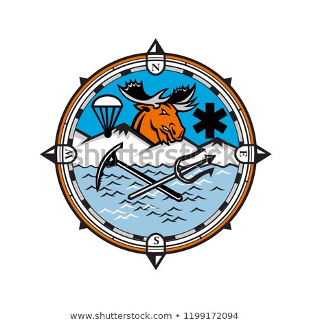 Foto d'archivio: Moose Land Sea Air Emergency Rescue Mascot