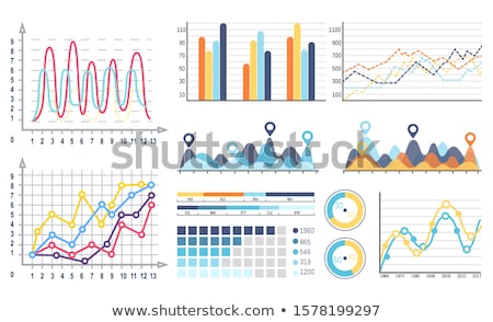 Zdjęcia stock: Infographics And Curves Pie Diagrams With Segments