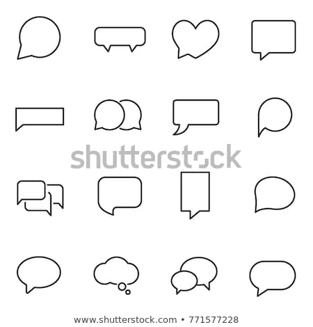 Foto stock: Chat Bubble Line Outline Vector Sign Linear Style Pictogram Stock Vector Illustration Isolated On