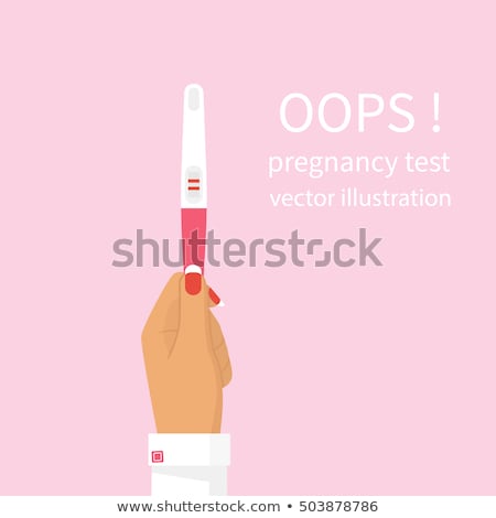 ストックフォト: Hand Pregnancy Test Negative Illustration
