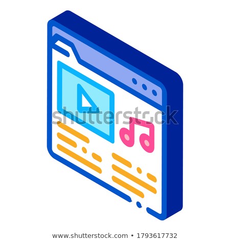 Music Folder With Songs Isometric Icon Vector Illustration [[stock_photo]] © pikepicture