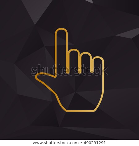 Stock photo: Abstract Golden Hand Cursor