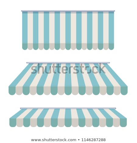 [[stock_photo]]: Storefront Awning In Blue