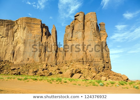 Foto stock: The Bird And The Hand Buttes Are Giant Sandstone Formations In T