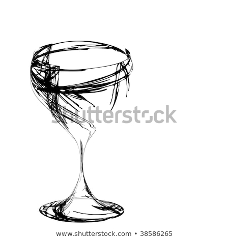 Stock photo: The Stylized Wine Glass For Fault