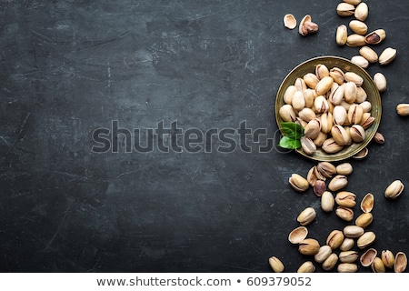 Stock fotó: Pistachios Nuts On Dark Background Top View Healthy Snack