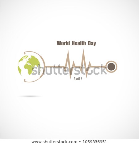 Foto d'archivio: World Health Day Logo Text Banner Vector Illustration