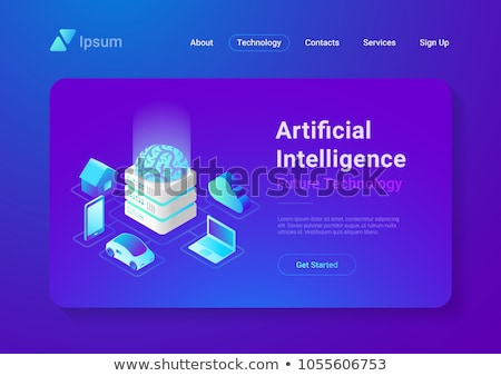 Stok fotoğraf: Artificial Intelligence Technology Isometric Icons