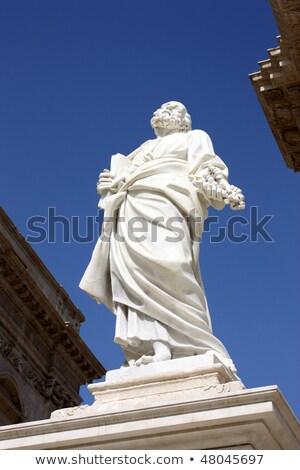 Stock photo: Saint Peter Statue In Siracusa Italy