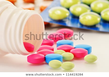Foto stock: Composition With Variety Of Drug Pills And Dietary Supplements