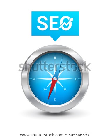 Stock photo: Social Marketing On White Golden Compass