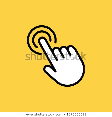 Foto stock: Click Concept - Web Buttons With Hand Cursor