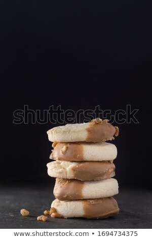 Foto stock: Butter Cookies On Black