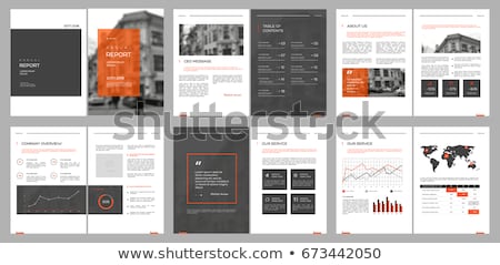 Сток-фото: Business Annual Report Magazine Cover Design In A4 Size With Gra