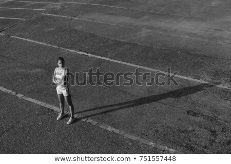 ストックフォト: Tired Female Runner Taking A Workout Rest Sporty Motivated Woman Training At Urban Park