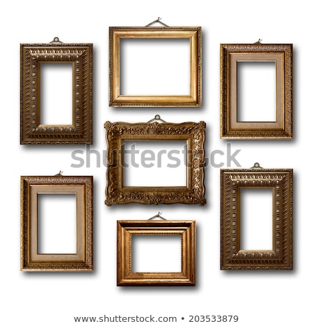 Stock photo: Old Grunge Room With Wooden Picture Frames In Victorian Style