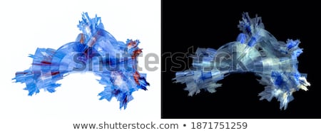 ストックフォト: 3d Blue Abstract Shape Fragmented Backdrop