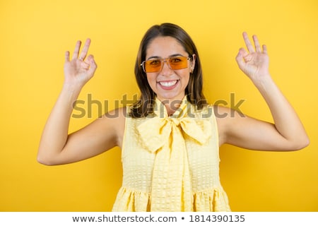 Stok fotoğraf: Closeup Hispanic Woman Portrait Wearing Sunglasses