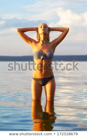 Stockfoto: Beautiful Blonde Lady In Swimsuit