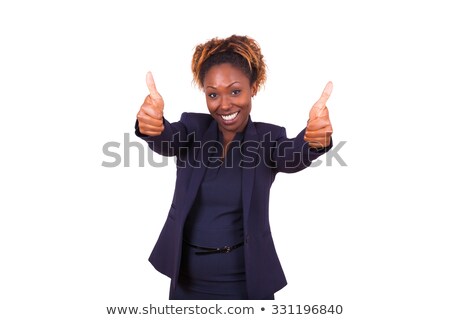 Stock photo: African American Business Woman Making Thumbs Up Gesture