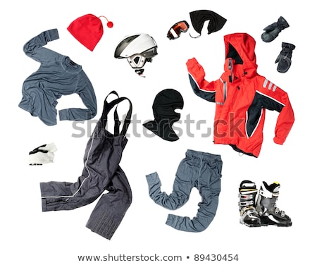 Snowboard Ski Clothing Isolated On White Stok fotoğraf © Dinga