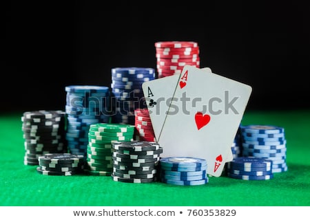 Stock fotó: Poker Chips And Cards