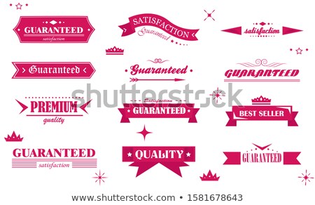 Stok fotoğraf: Warranty Guarantee Seal Pink Vector Button Icon Design Set