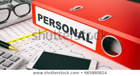 Stockfoto: Red Ring Binder With Inscription Personal Information