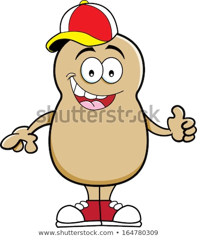 Stock photo: Cartoon Potato Wearing A Baseball Cap