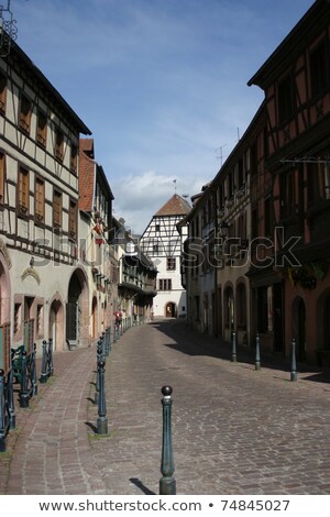 Stockfoto: Main Street In Kaysersberg Alsace France