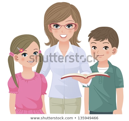 Vector Smiling Schoolchildren Boys And Girl Stockfoto © Norwayblue