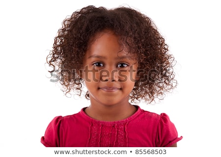 Stock photo: Cute Little African Asian Girl Isolated On White Background