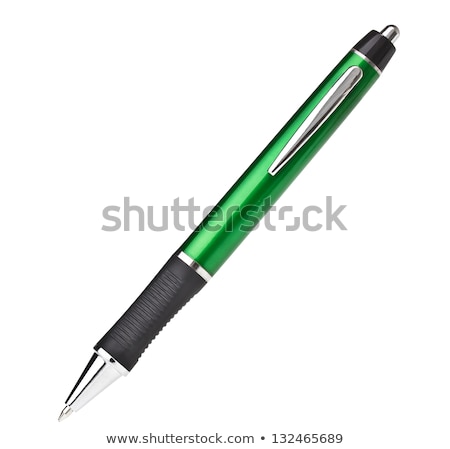 Stock fotó: Close Up Of Green Pen Isolated