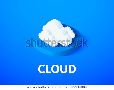 Cloud Flat Blue And White Colors Round Button [[stock_photo]] © sidmay