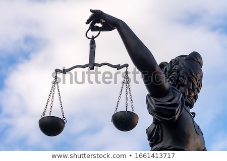 Justitia - Lady Justice Sculpture On The Roemerberg Square Zdjęcia stock © manfredxy
